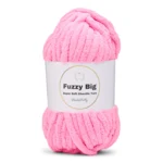 LindeHobby Fuzzy Chenille BIG 48 Neonlyserød (lys)