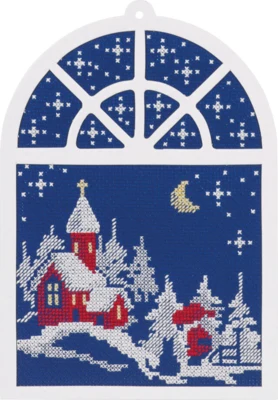 Broderikit Vinduesbillede jul 15x20 cm