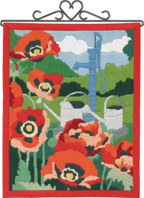 Broderikit Valmuer 30 x 38 cm