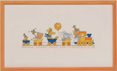 Broderikit Bobbi/tog 40x23cm