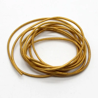 HobbyArts Lædersnor, Guld, 1 meter