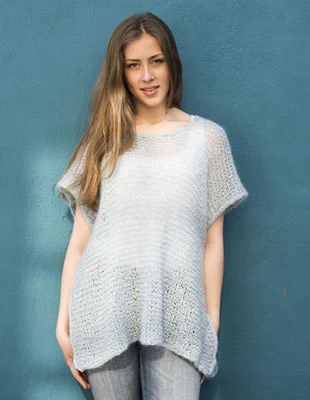 101 Løststrikket poncho