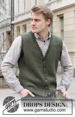 219-3 Boston Vest by DROPS Design