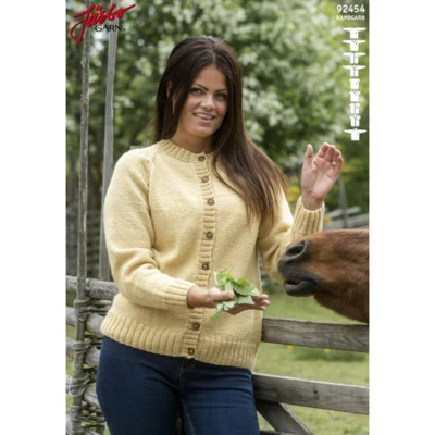92454 Basisbluser med Raglan i Kambgarn