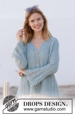 210-8 Mermaid Magic Jacket by DROPS Design