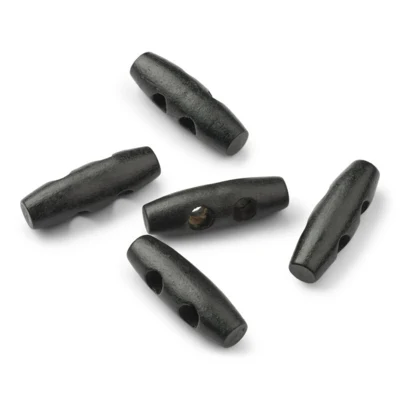 LindeHobby Duffel Knapper, Sort, 30 mm, 5 stk