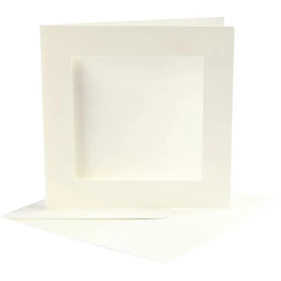 Passepartoutkort med Kuvert, 12.5x12.5 cm, 13.5x13.5 cm